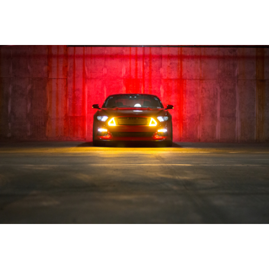 1-Classic Design Concepts Grille du haut illuminé Outlaw 2015-2017 Mustang GT/V6/EcoBoost